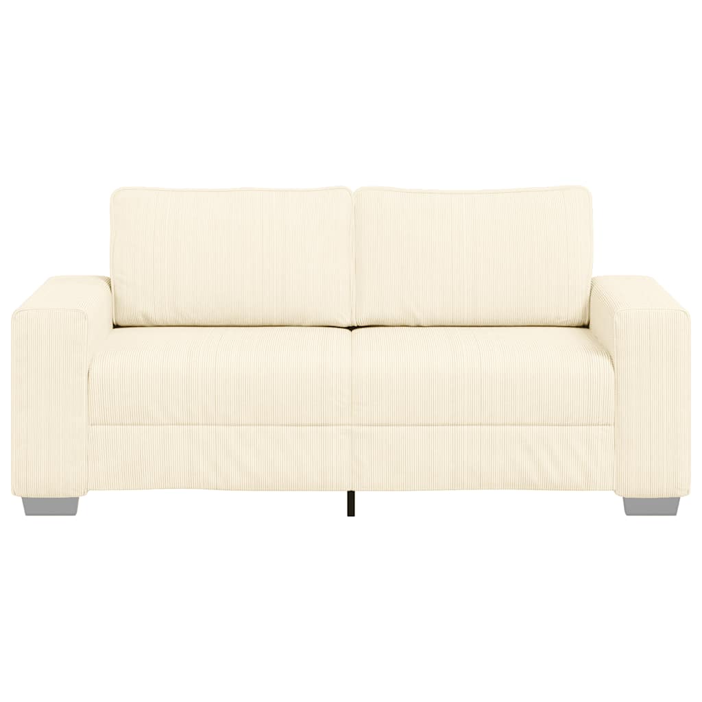 Dvosjed krem boje 180x77x82 cm korduro tkanina
