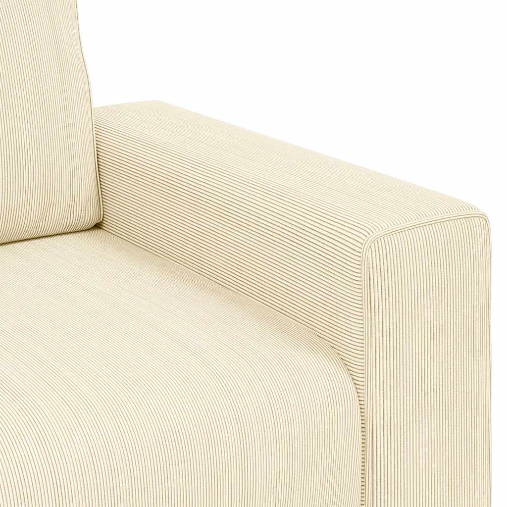 Dvosjed krem boje 180x77x82 cm korduro tkanina