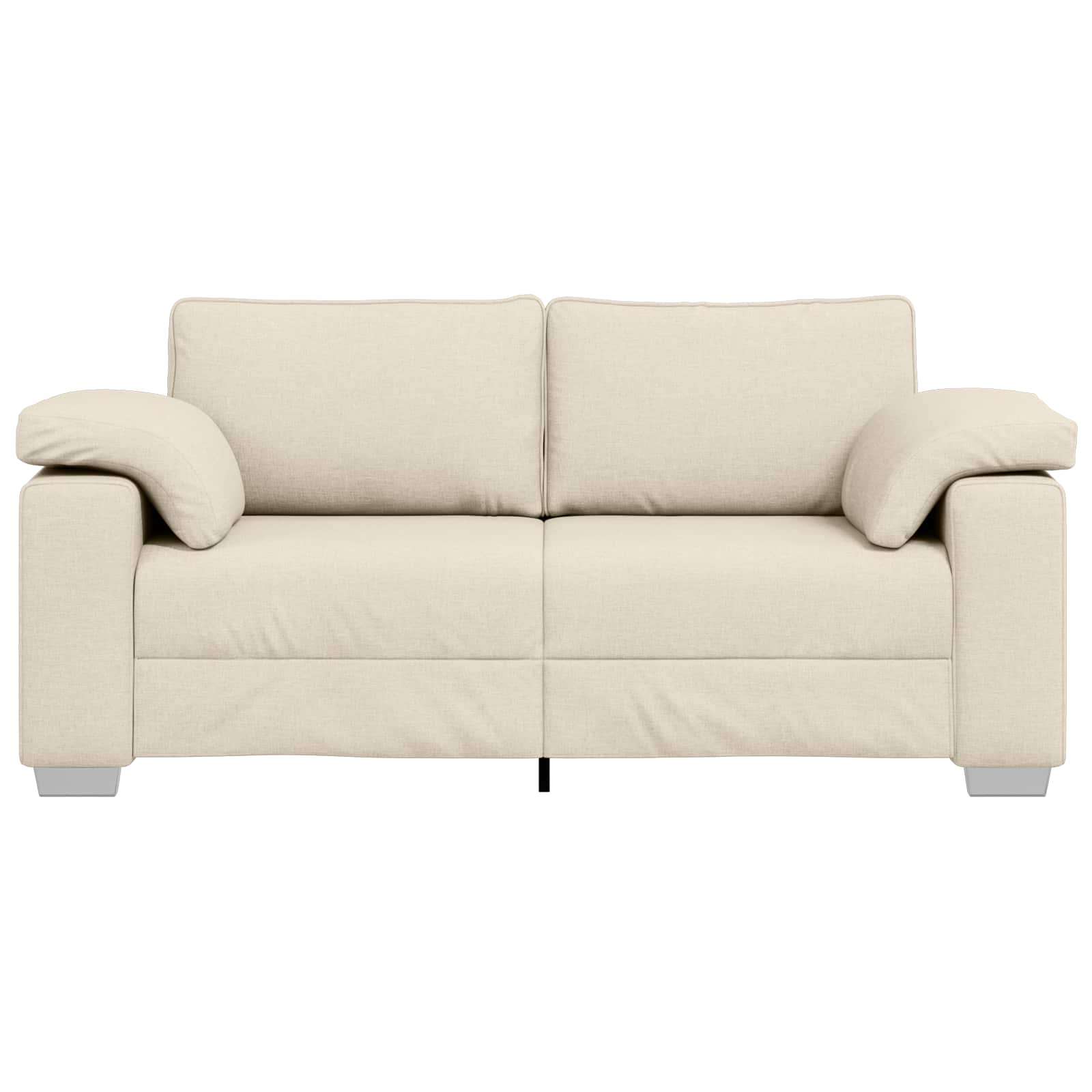 Sofa za dvije osobe Bež 180 cm Platnasta tkanina