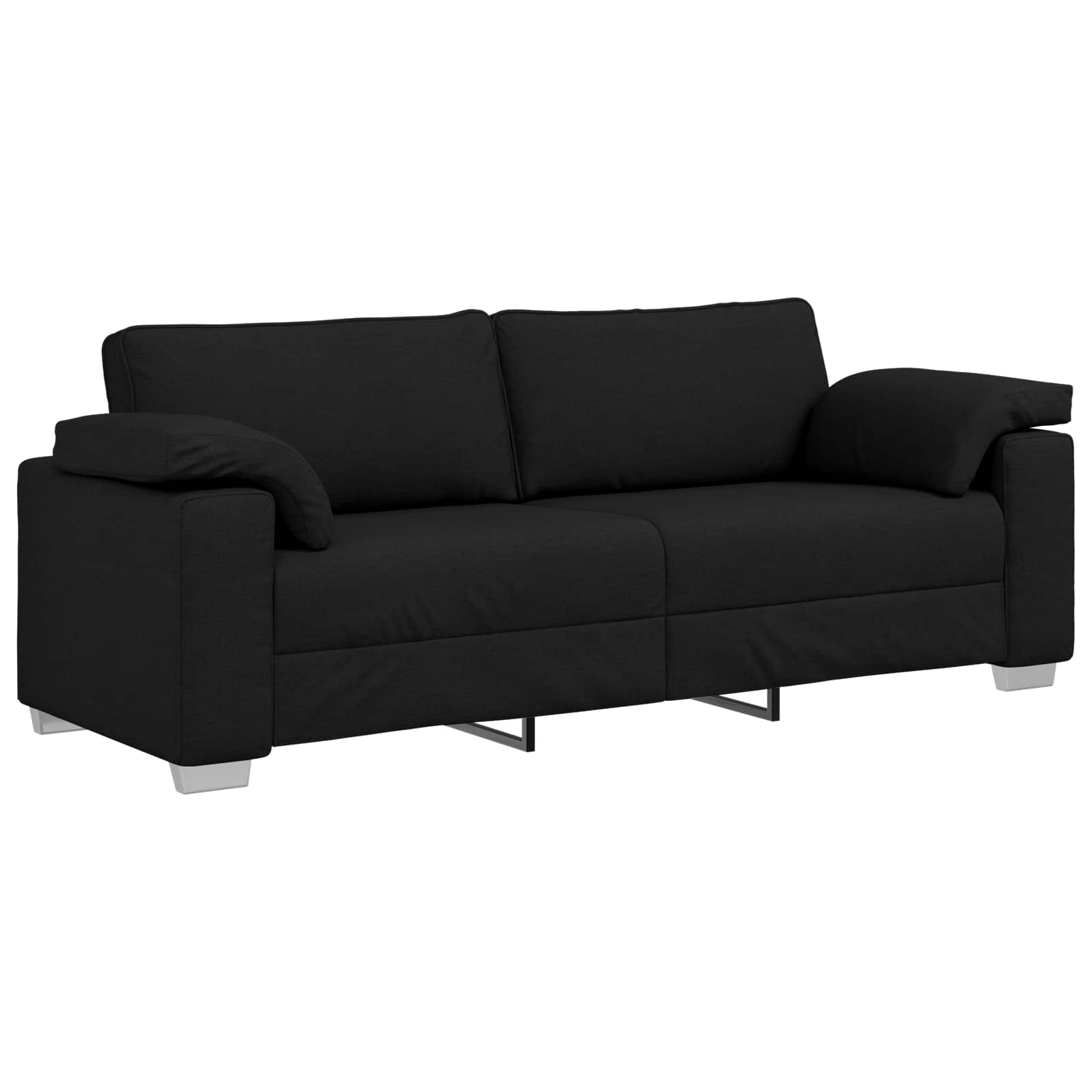 Sofa za 3 osobe Crna 220 cm tkanina