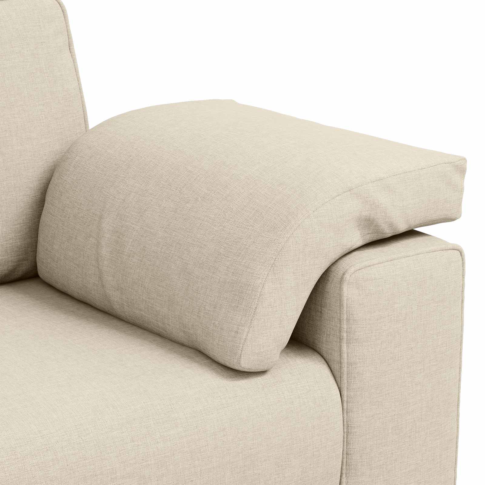 Sofa za 3 osobe Bež 220 cm Platnasta tkanina