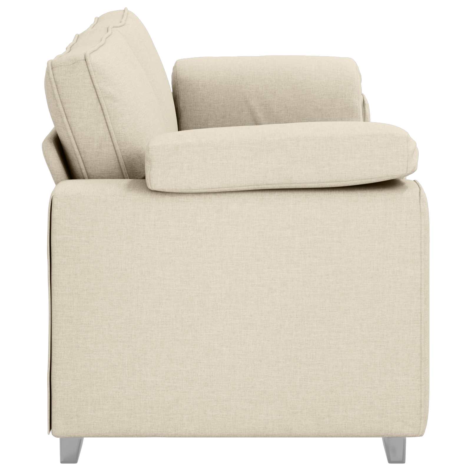 Sofa za 3 osobe Bež 220 cm Platnasta tkanina
