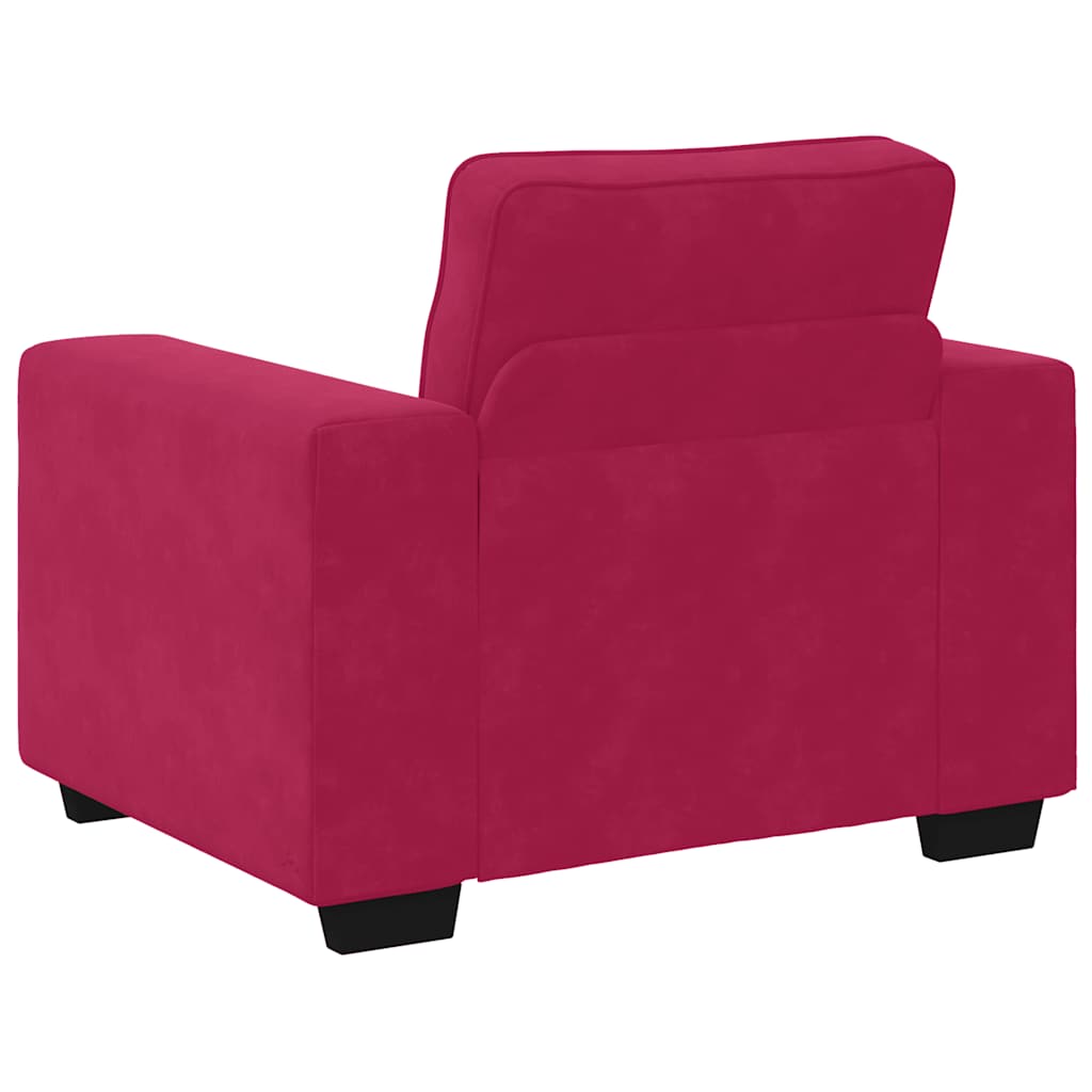 Sofa fotelja vino crvena 100x77x82 cm baršun