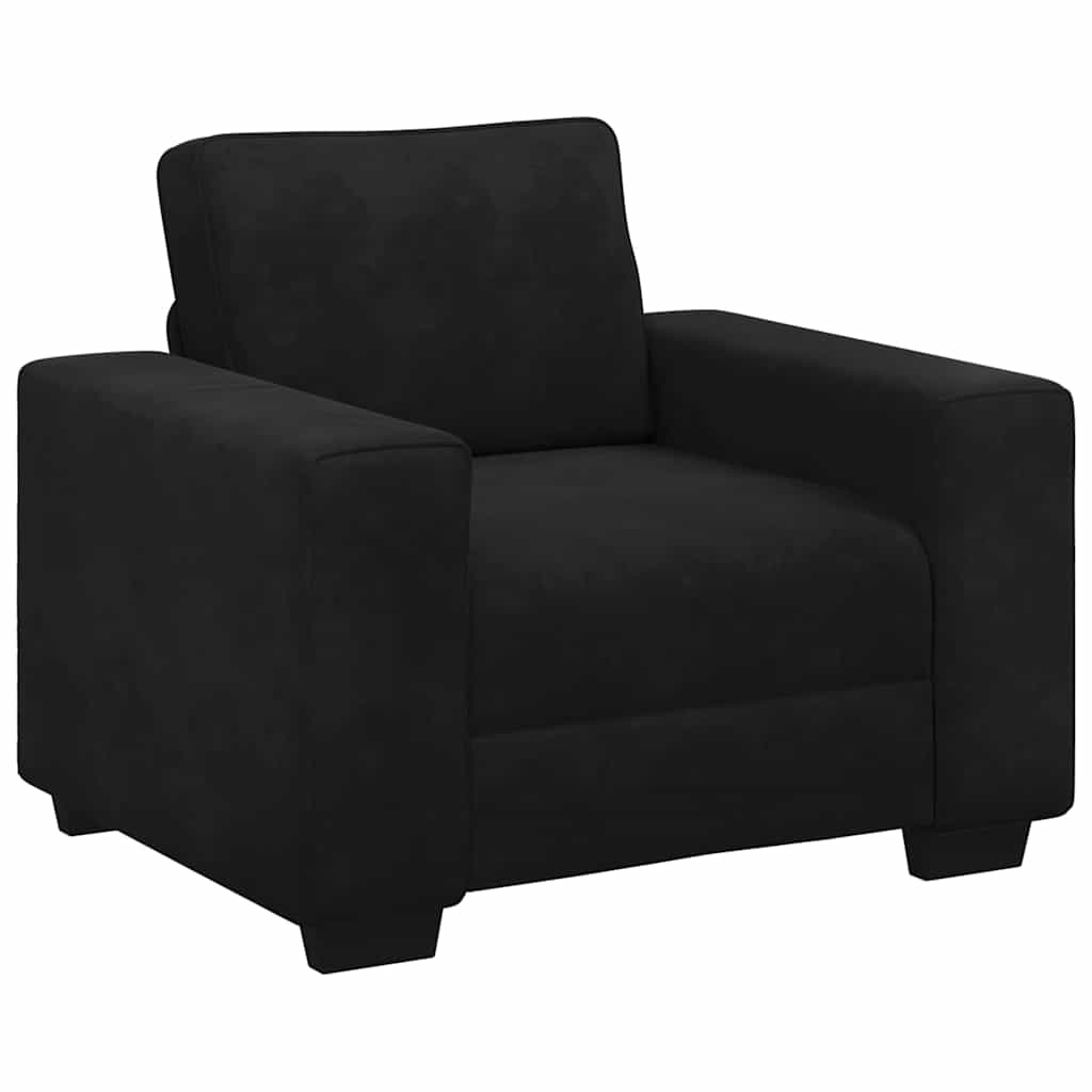 Sofa fotelja crna 100x77x82 cm baršun