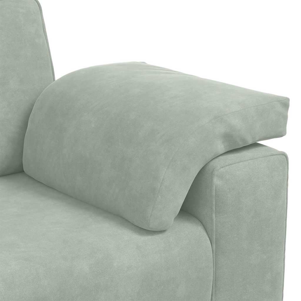 Trosjed Sofa Svijetlosiva 220x77x82 cm Baršun