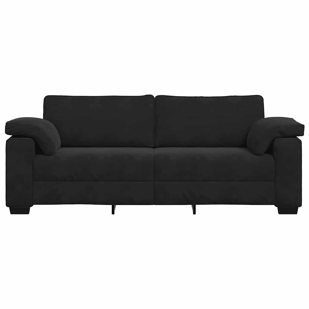 Trosjed Kauč Crni 220x77x82 cm Baršun