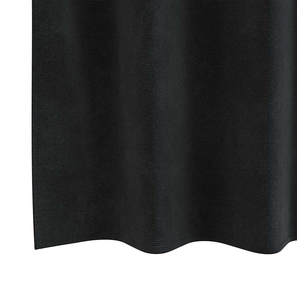Zavjese za zamračivanje 2 pcs Crna 140 x 260 cm Baršun