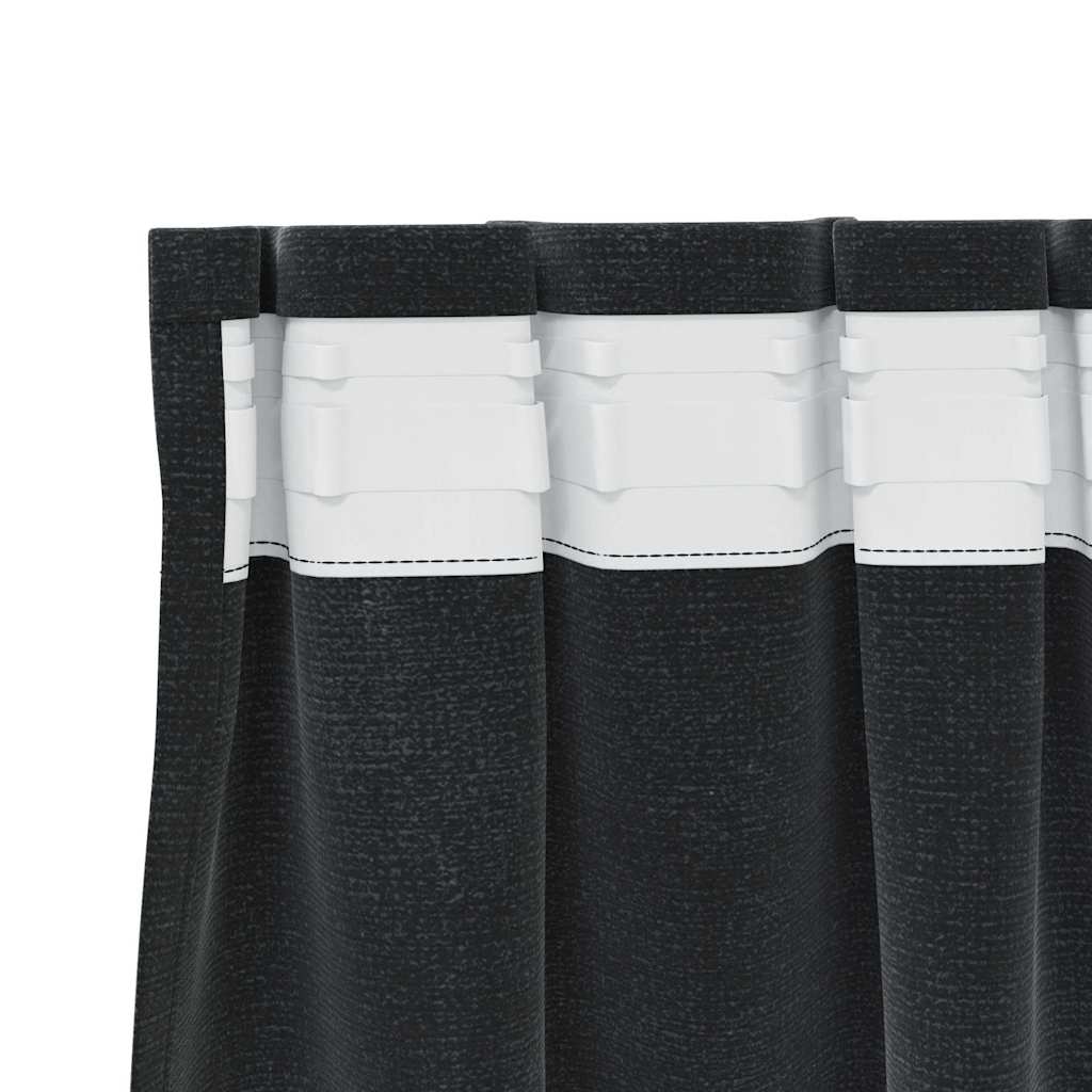 Zavjese za zamračivanje 2 pcs Crna 140 x 140 cm Baršun