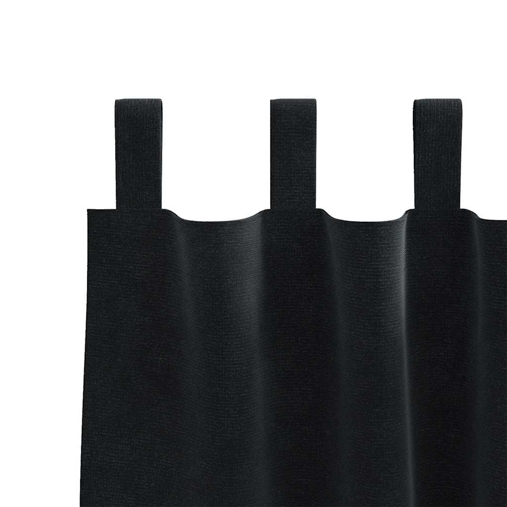Zavjese za zamračivanje 2 kom. Crna 140 x 140 cm Baršun
