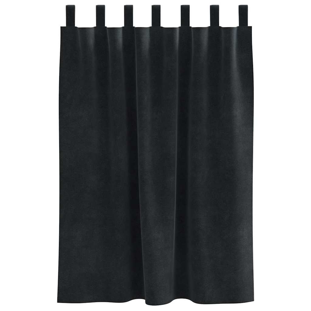 Zavjese za zamračivanje 2 pcs Crna 140 x 140 cm Baršun