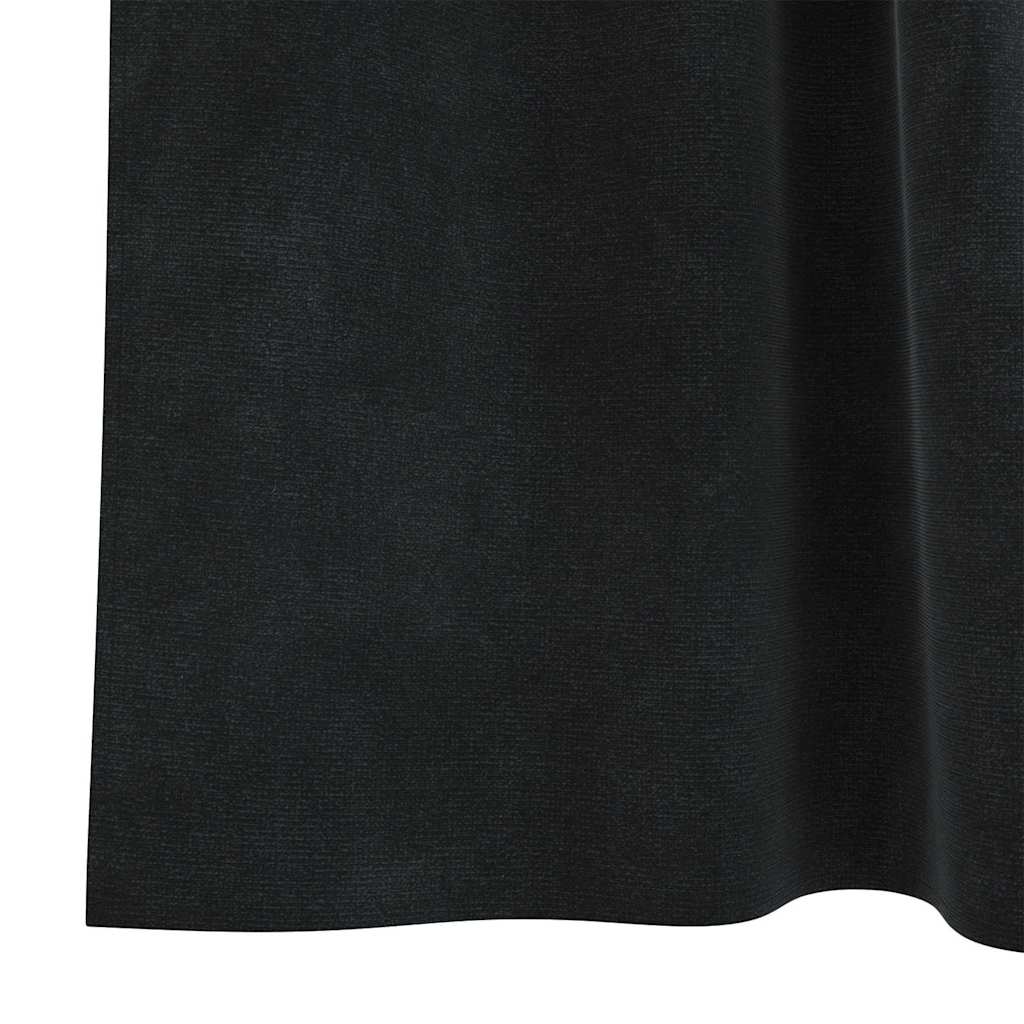 Zavjese za zamračivanje 2 kom. Crna 140 x 175 cm Baršun