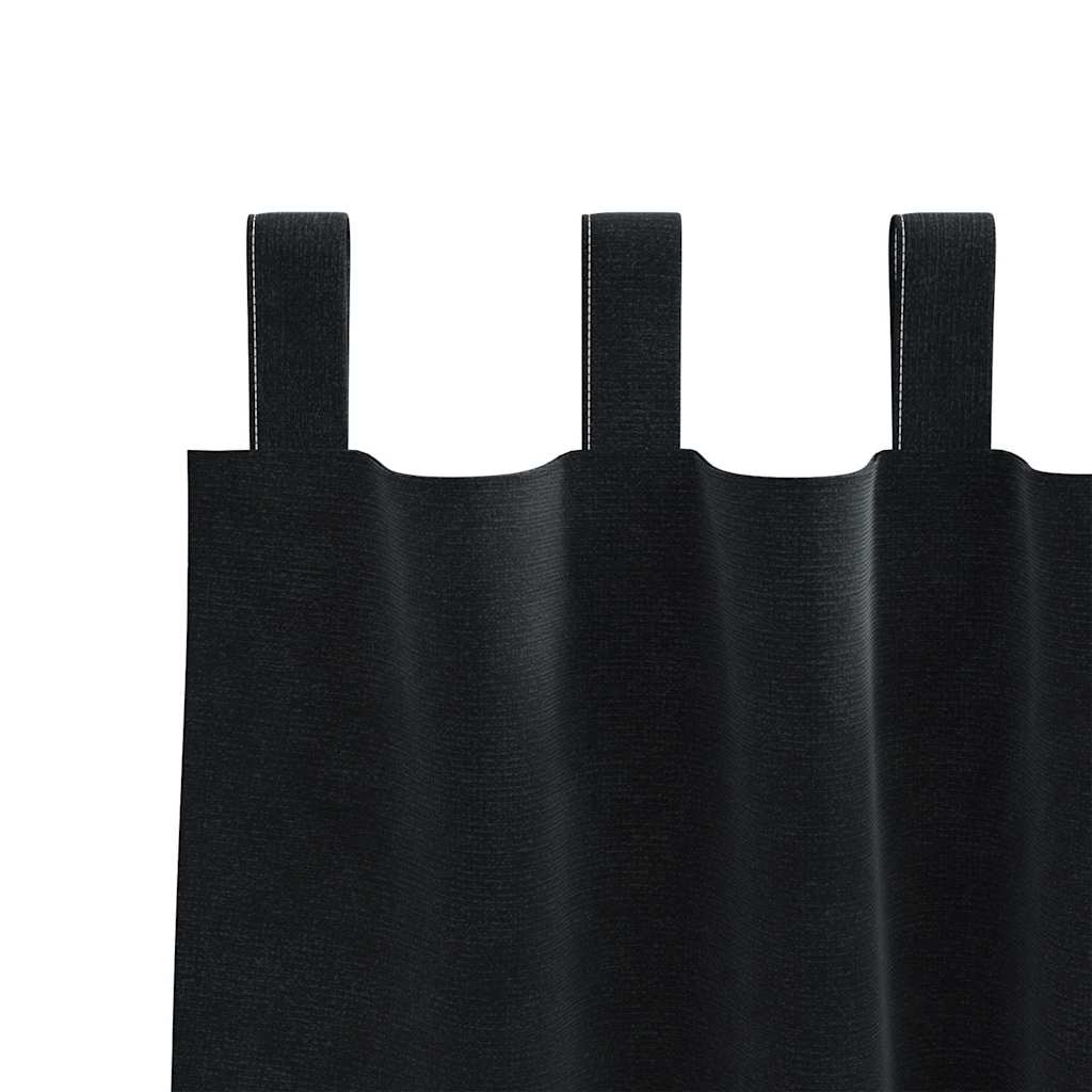 Zavjese za zamračivanje 2 pcs Crna 140 x 225 cm Baršun