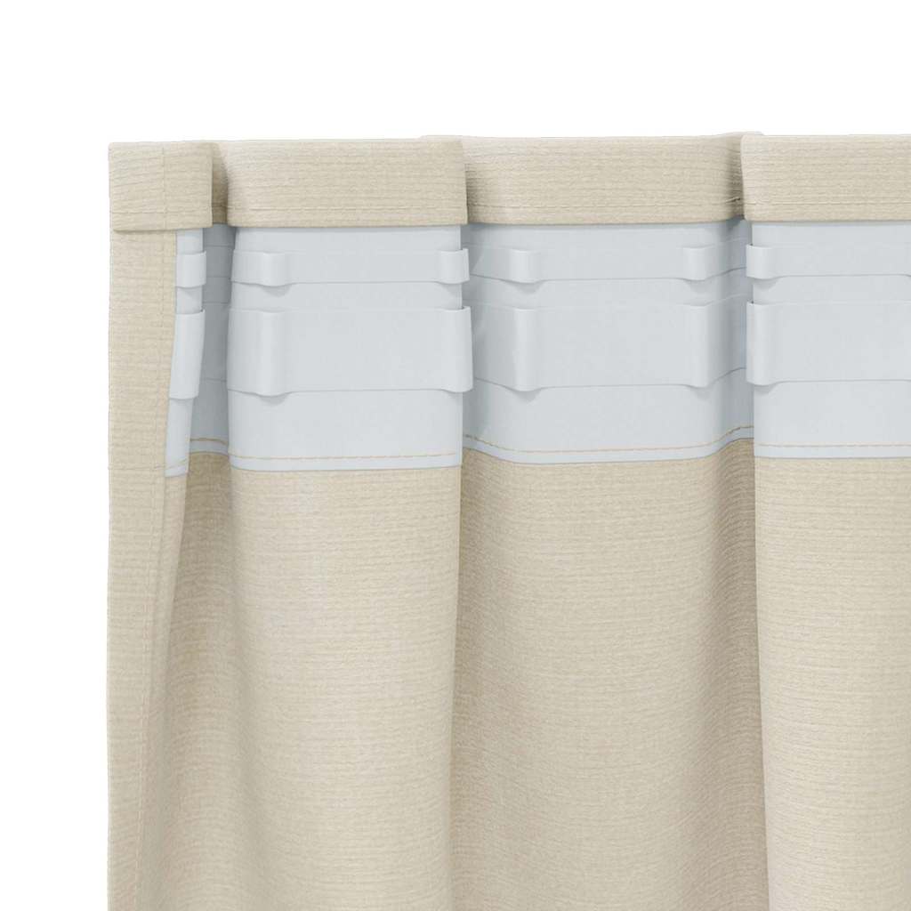 Zavjese za zamračivanje 2 pcs Krema 140 x 245 cm Baršun
