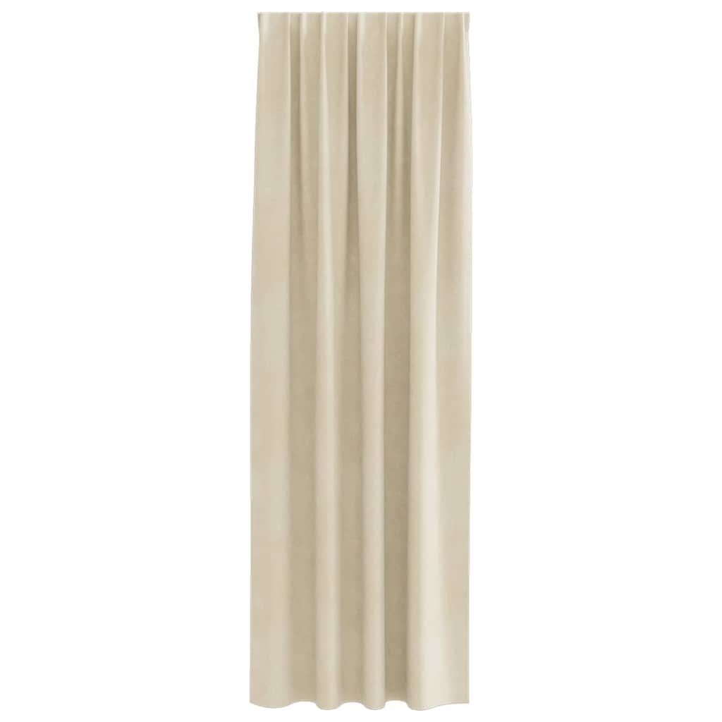 Zavjese za zamračivanje 2 pcs Krema 140 x 245 cm Baršun