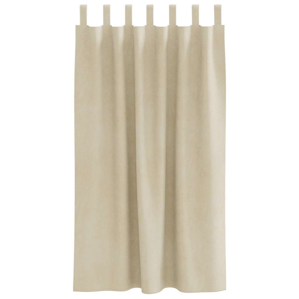 Zavjese za zamračivanje 2 pcs Krema 140 x 175 cm Baršun