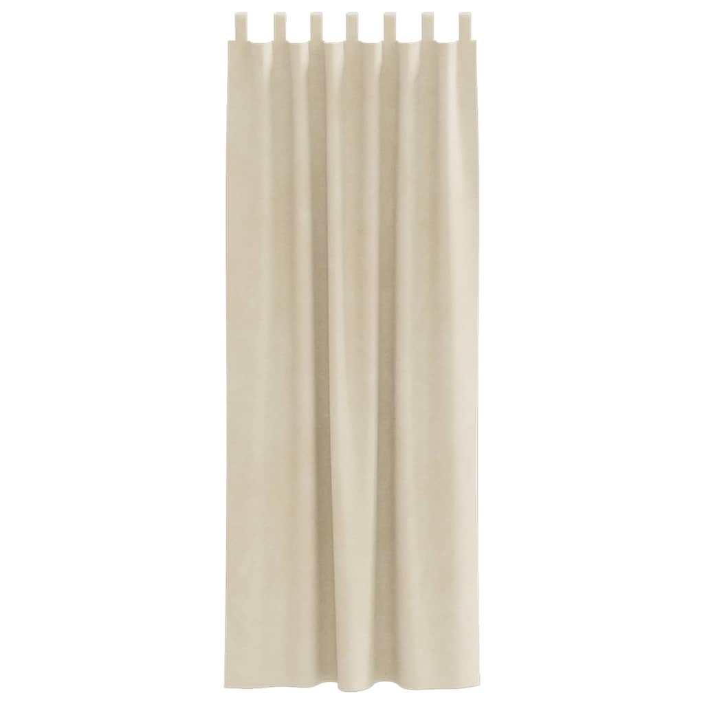 Zavjese za zamračivanje 2 pcs Krema 140 x 225 cm Baršun
