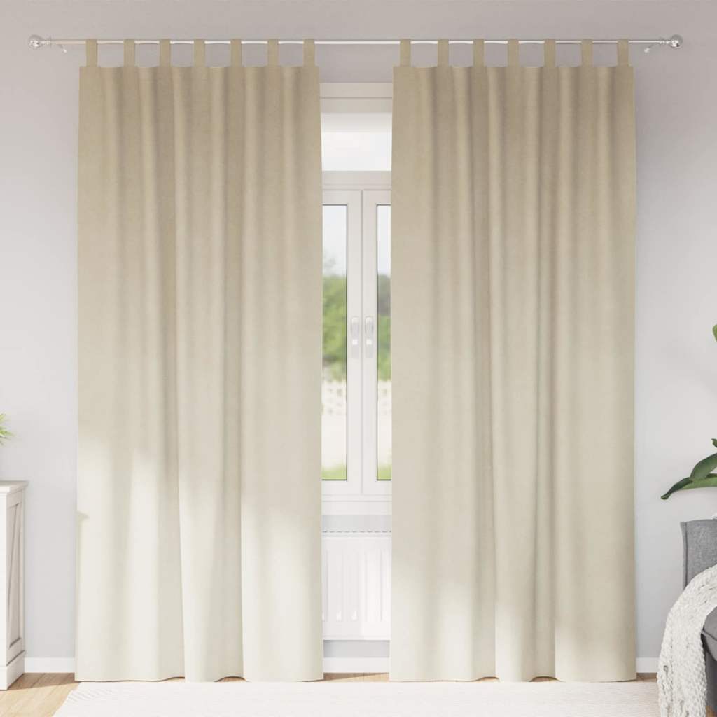 Zavjese za zamračivanje 2 pcs Krema 140 x 260 cm Baršun