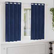 Zavjese za zamračivanje 2 pcs Tamno plava 140 x 175 cm Baršun