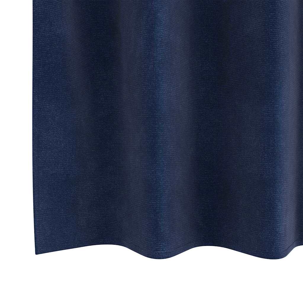Zavjese za zamračivanje 2 pcs Tamno plava 140 x 245 cm Baršun