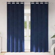 Zavjese za zamračivanje 2 pcs Tamno plava 140 x 260 cm Baršun