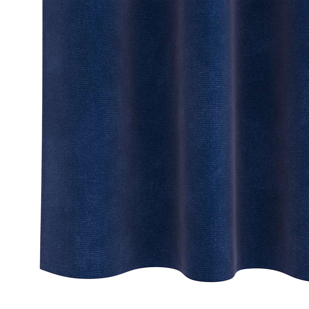 Zavjese za zamračivanje 2 pcs Tamno plava 140 x 245 cm Baršun