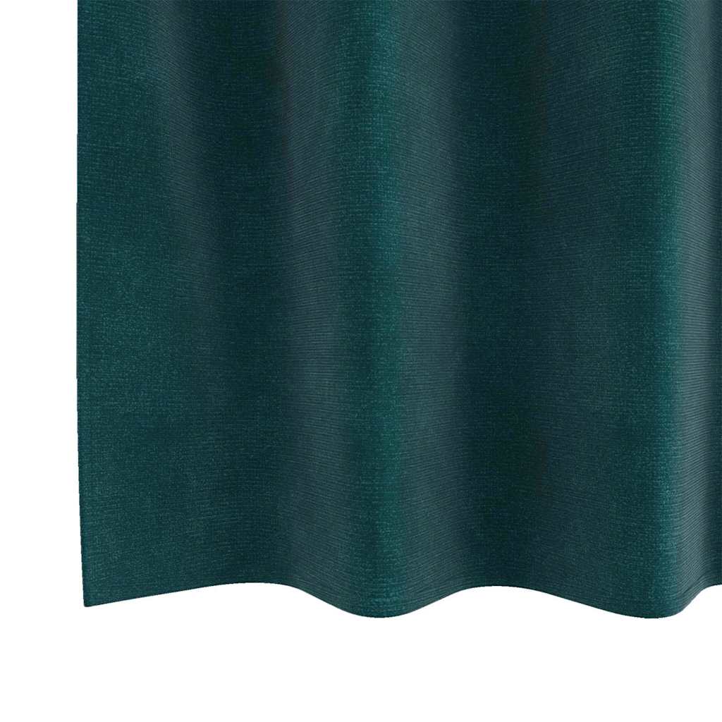 Zavjese za zamračivanje 2 pcs Tamnozelena 140 x 175 cm Baršun