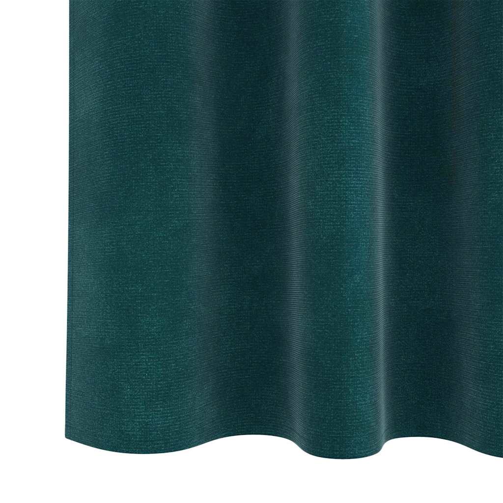 Zavjese za zamračivanje 2 pcs Tamnozelena 140 x 140 cm Baršun