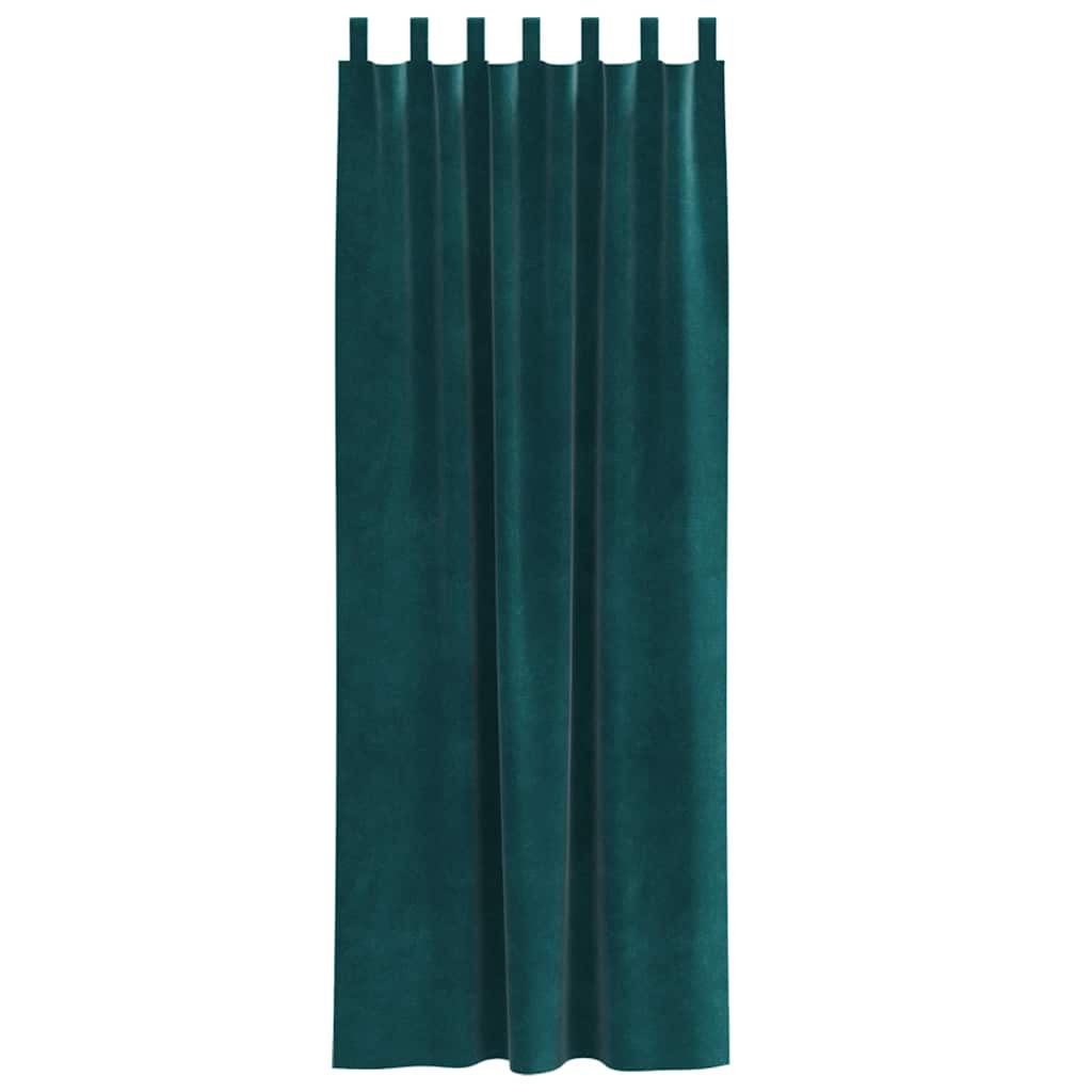 Zavjese za zamračivanje 2 pcs Tamnozelena 140 x 225 cm Baršun