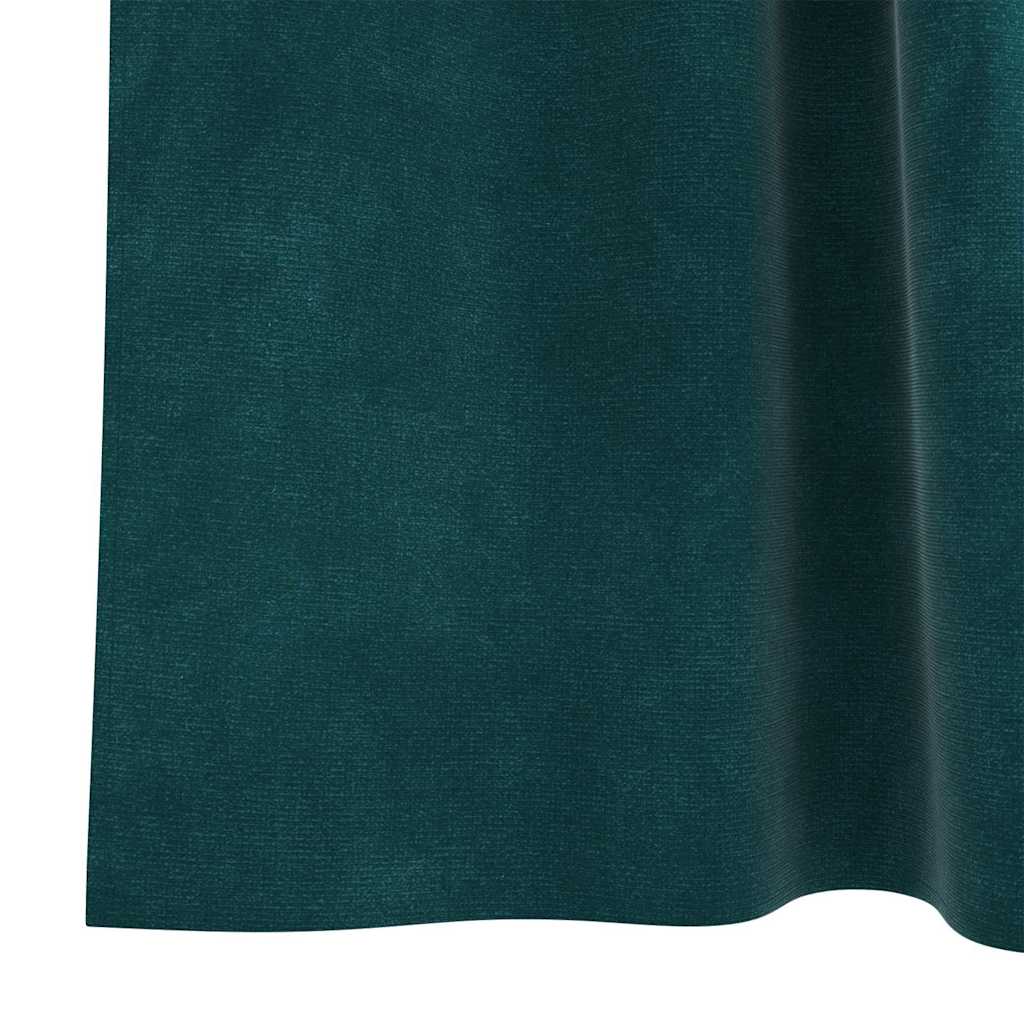 Zavjese za zamračivanje 2 pcs Tamnozelena 140 x 260 cm Baršun
