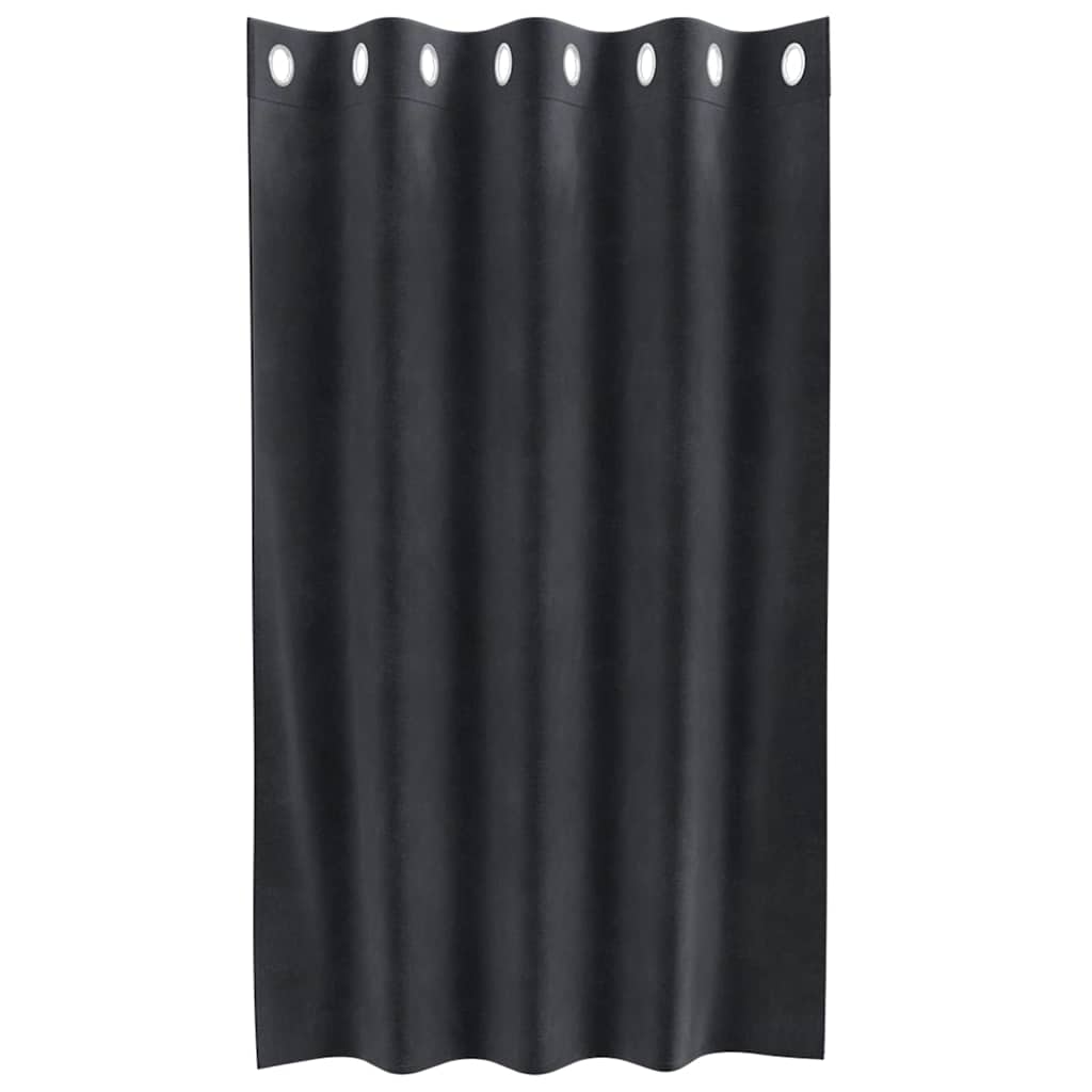 Zavjese za zamračivanje 2 pcs Tamno siva 140 x 140 cm Baršun