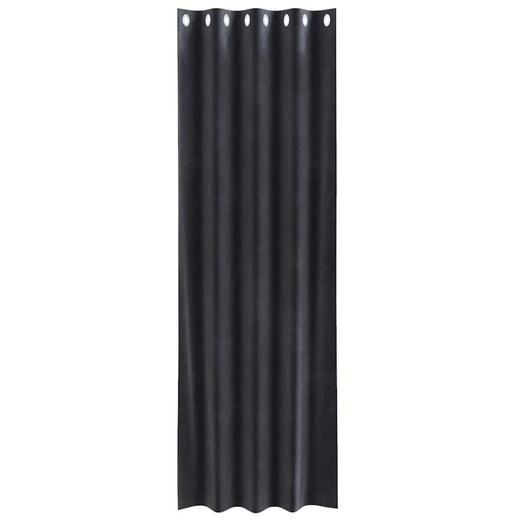Zavjese za zamračivanje 2 pcs Tamno siva 140 x 225 cm Baršun