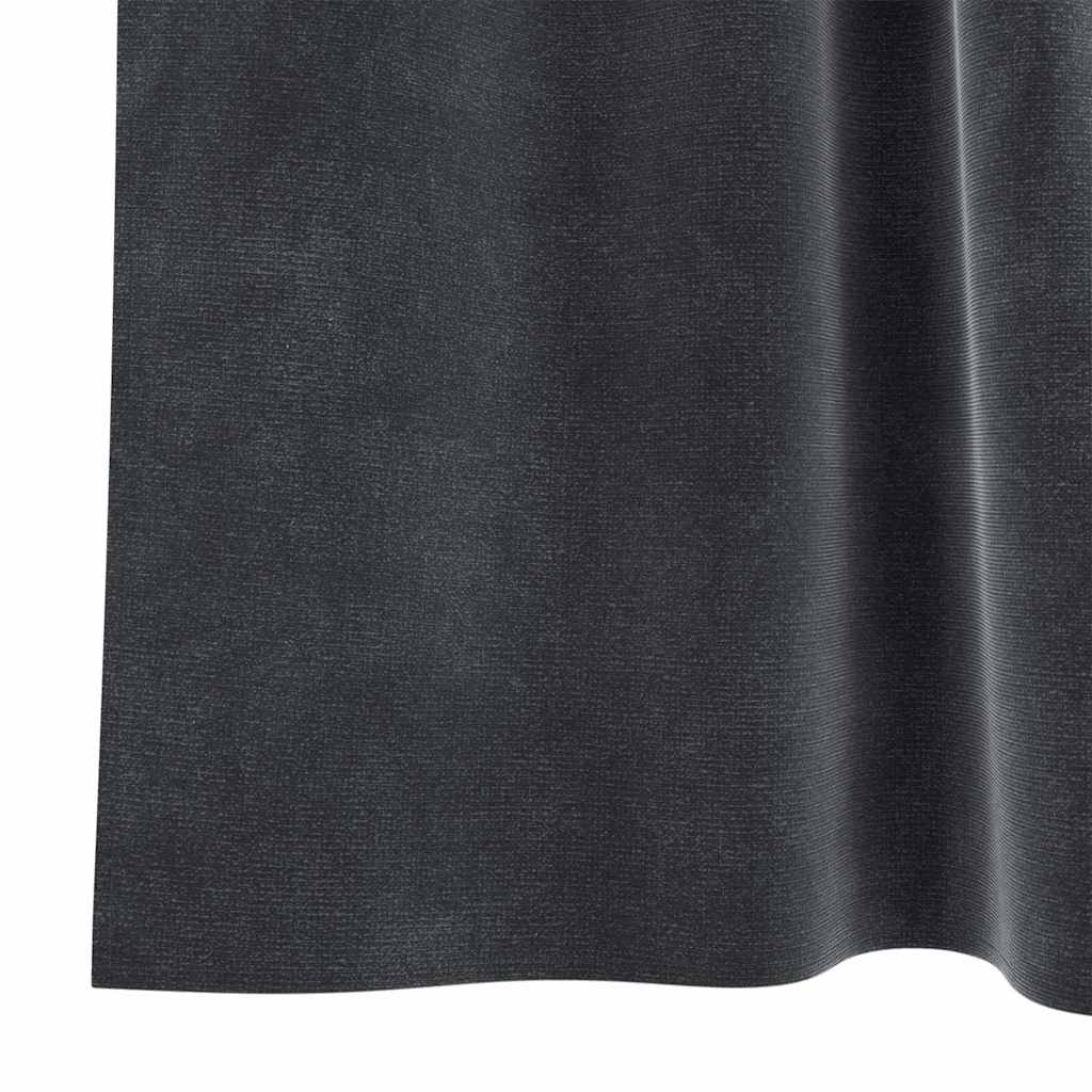 Zavjese za zamračivanje 2 pcs Tamno siva 140 x 140 cm Baršun