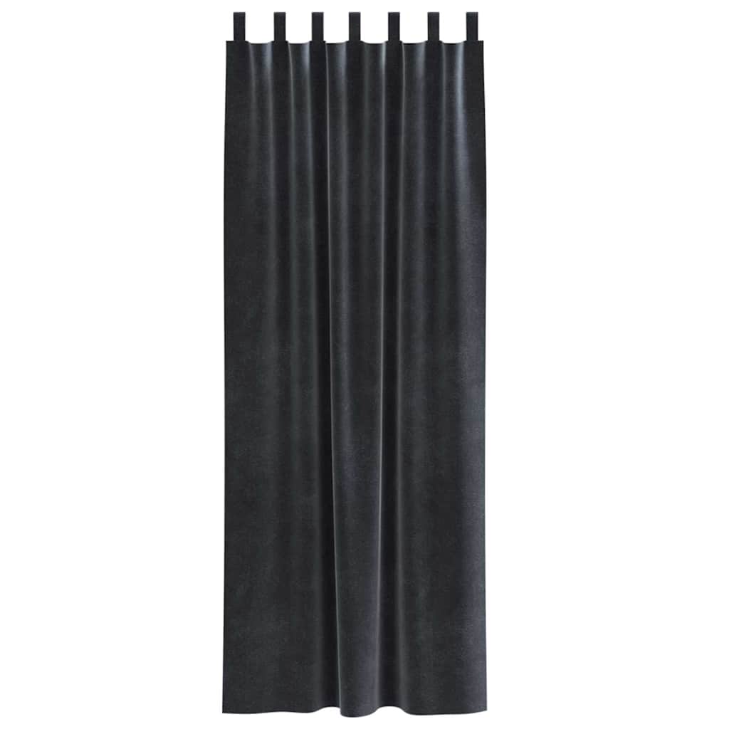 Zavjese za zamračivanje 2 pcs Tamno siva 140 x 260 cm Baršun
