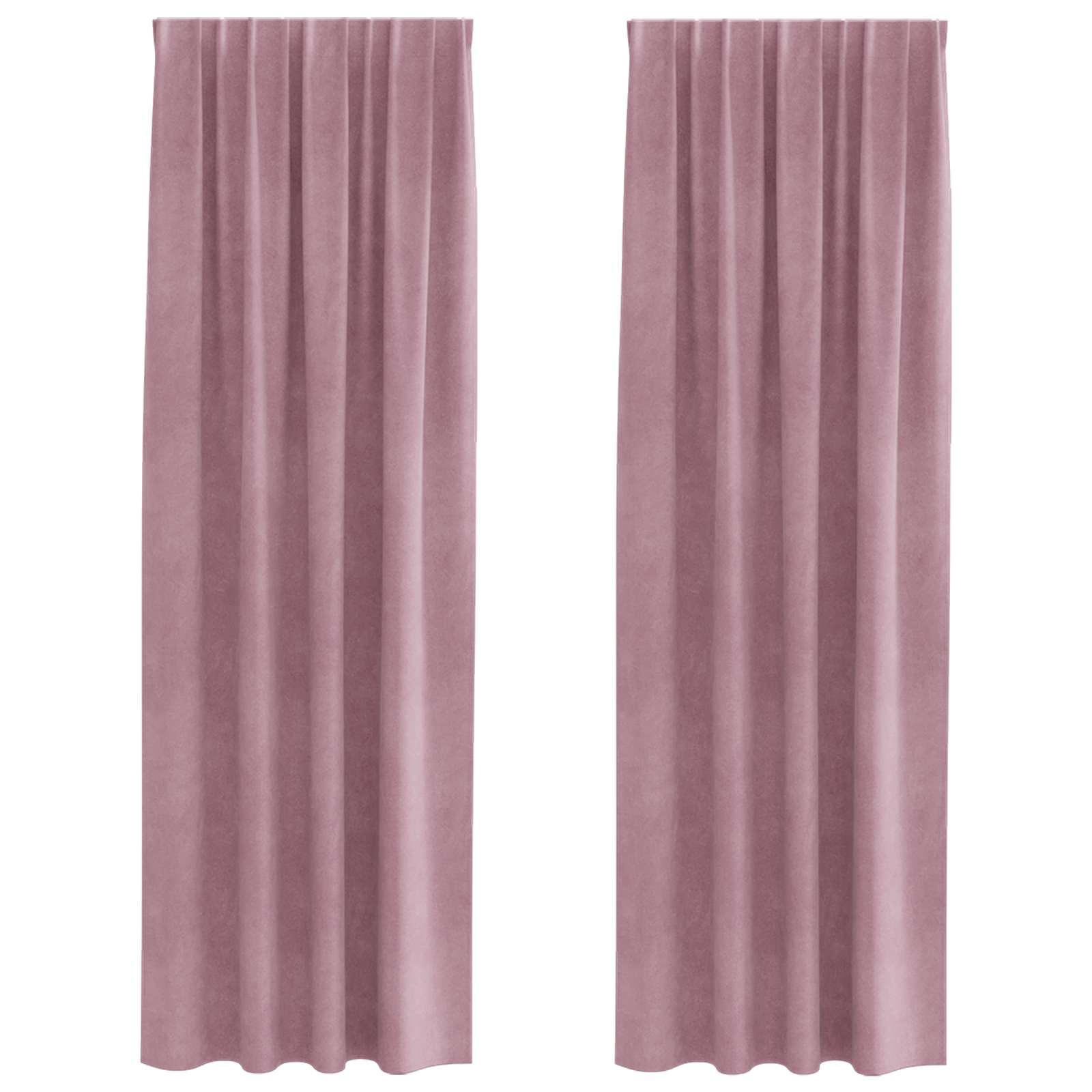 Zavjese za zamračivanje 2 pcs Tamno ružičasta 140 x 225 cm