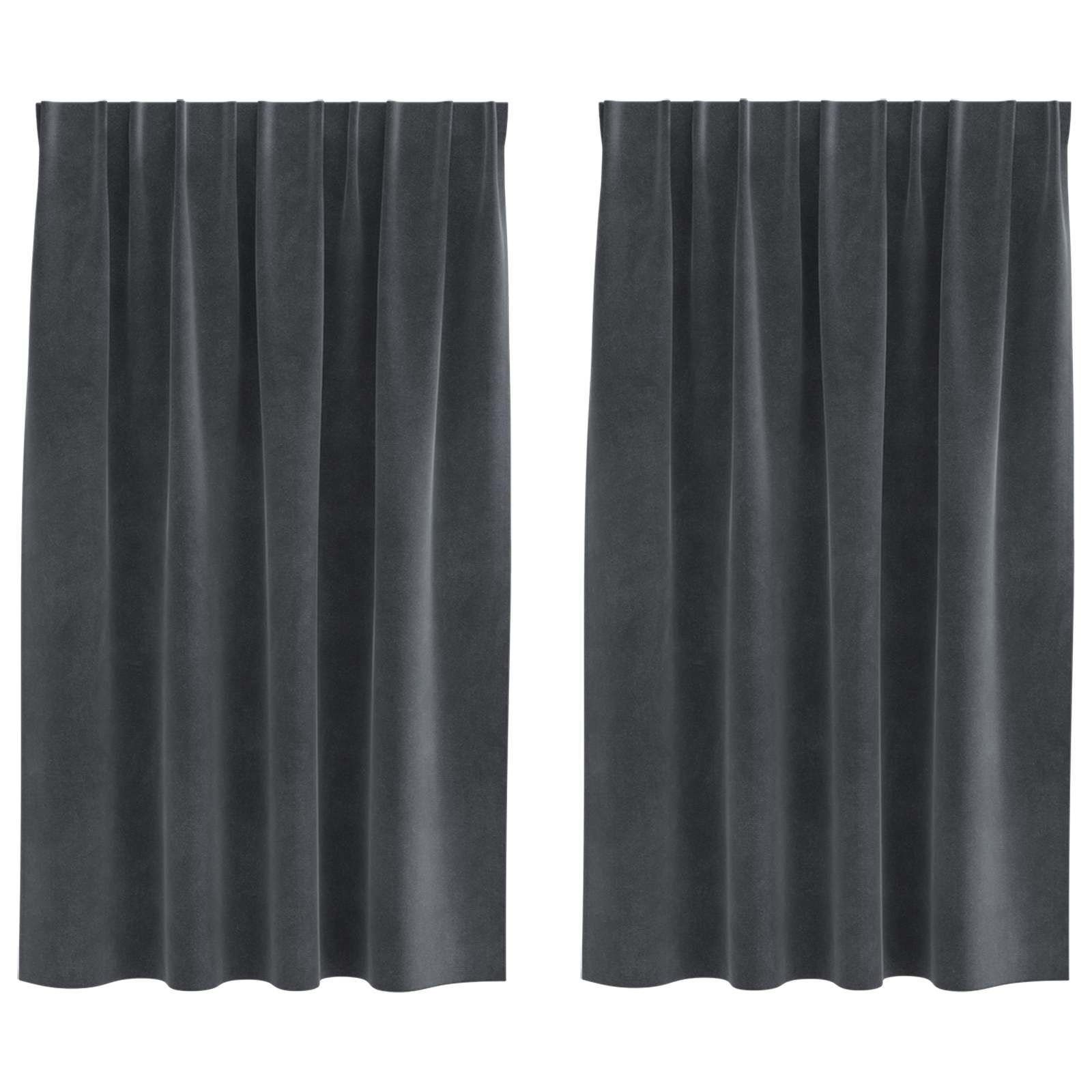 Zavjese za zamračivanje 2 pcs Svijetlo siva 140 x 140 cm Baršun