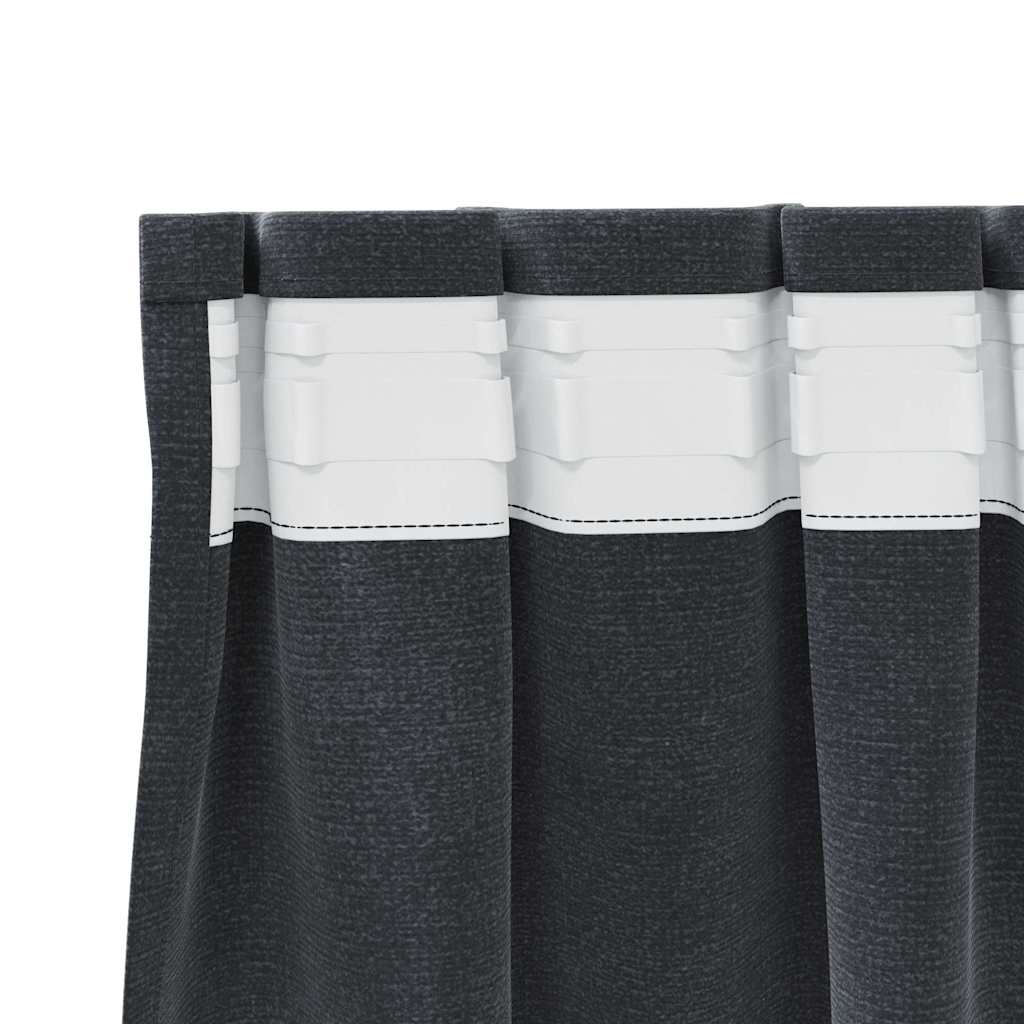 Zavjese za zamračivanje 2 pcs Svijetlo siva 140 x 175 cm Baršun