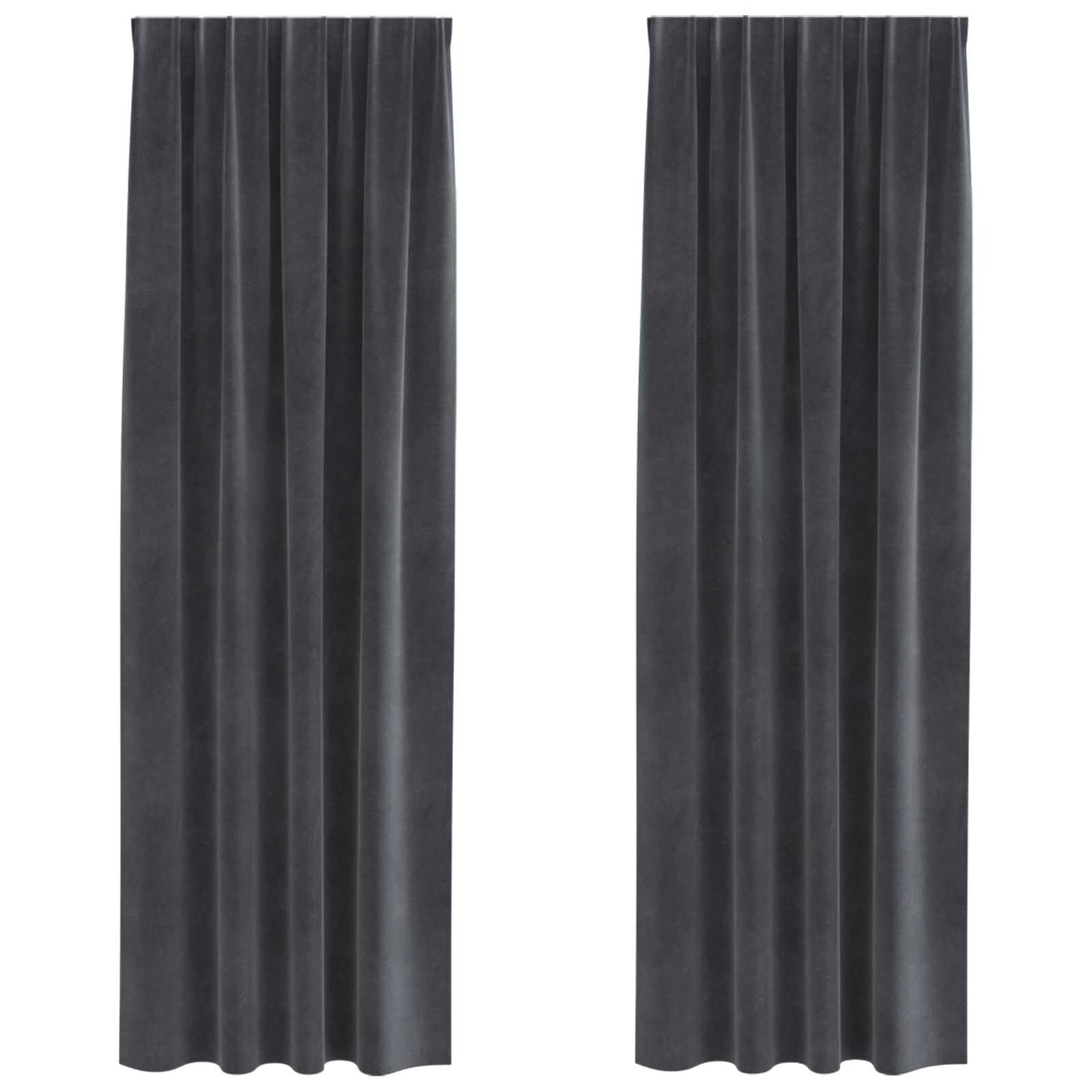 Zavjese za zamračivanje 2 pcs Svijetlo siva 140 x 245 cm Baršun