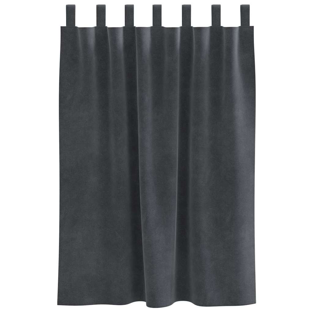 Zavjese za zamračivanje 2 pcs Svijetlo siva 140 x 140 cm Baršun