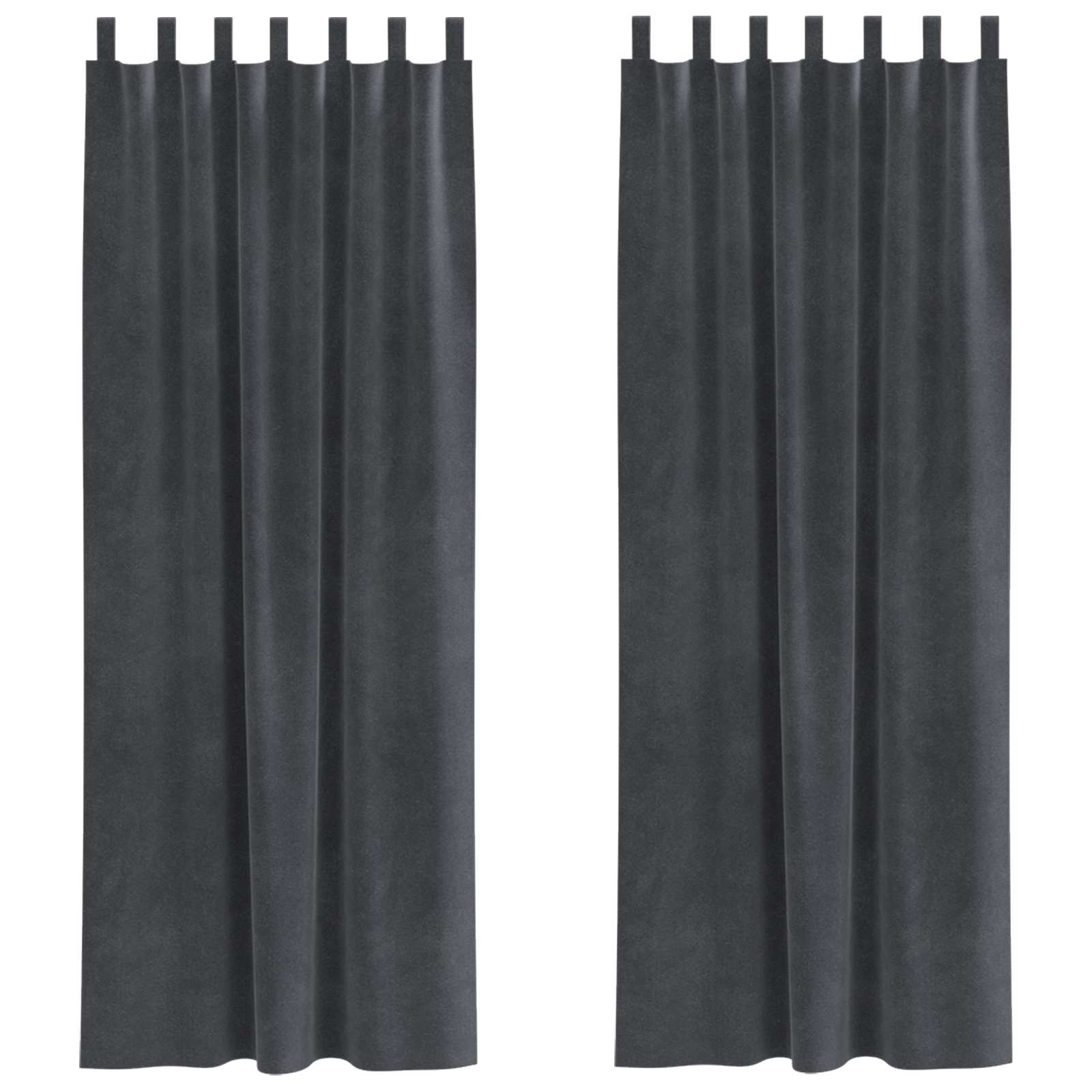 Zavjese za zamračivanje 2 pcs Svijetlo siva 140 x 245 cm Baršun