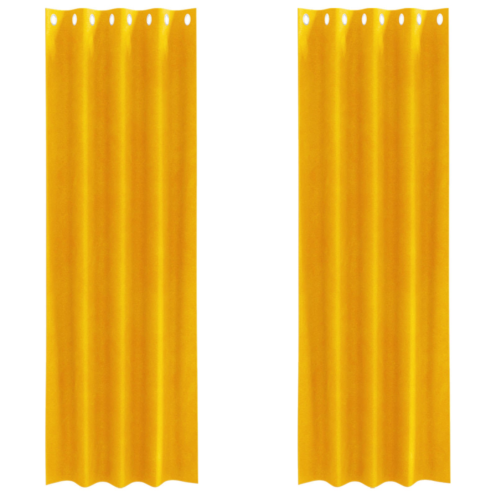 Zavjese za zamračivanje 2 pcs Žuta 140 x 225 cm Baršun