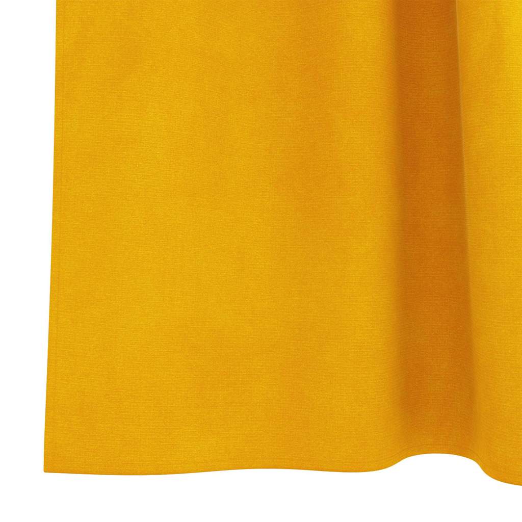Zavjese za zamračivanje 2 pcs Žuta 140 x 140 cm Baršun