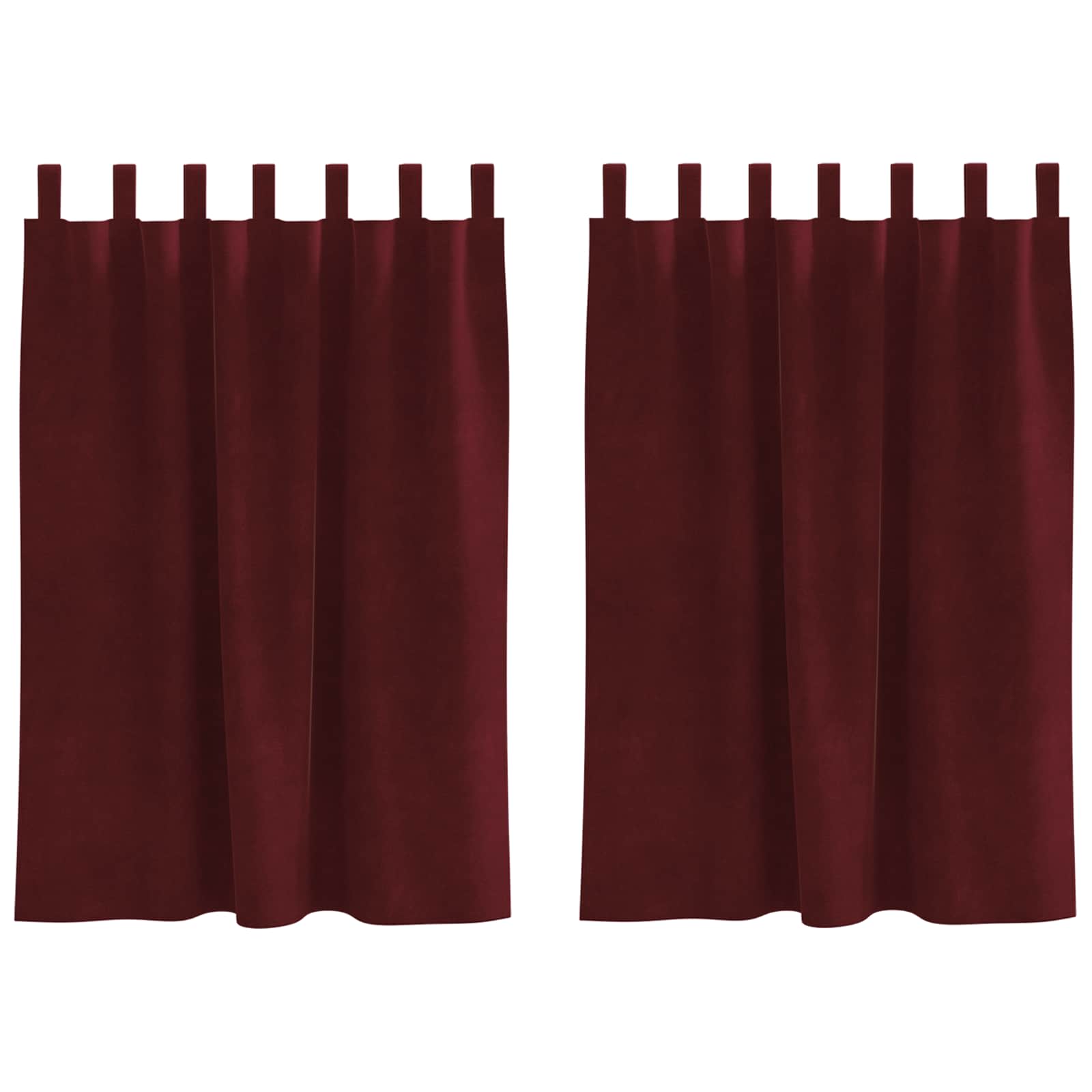 Zavjese za zamračivanje 2 pcs Vinska crvena 140 x 140 cm Baršun
