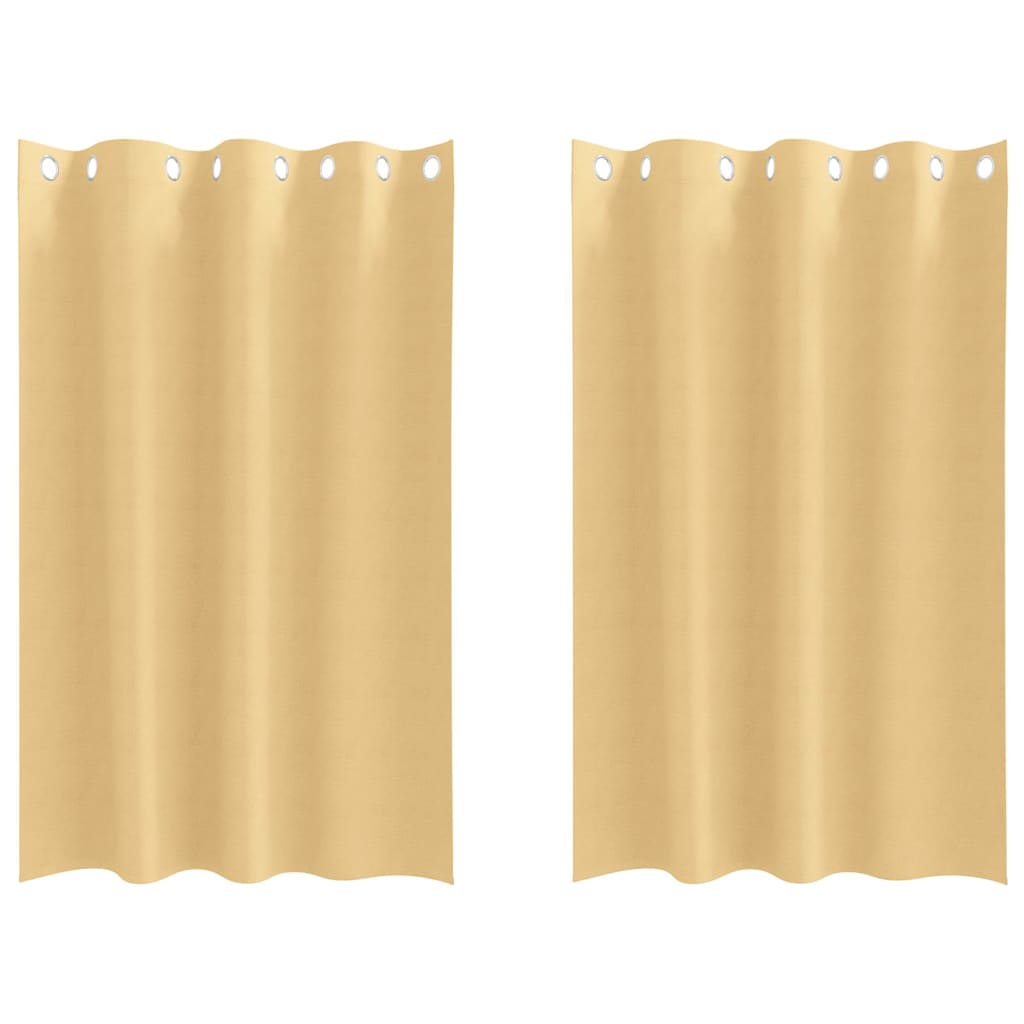 Zavjese za blackout s prstenovima 2 pcs Bež 175 x 140 cm