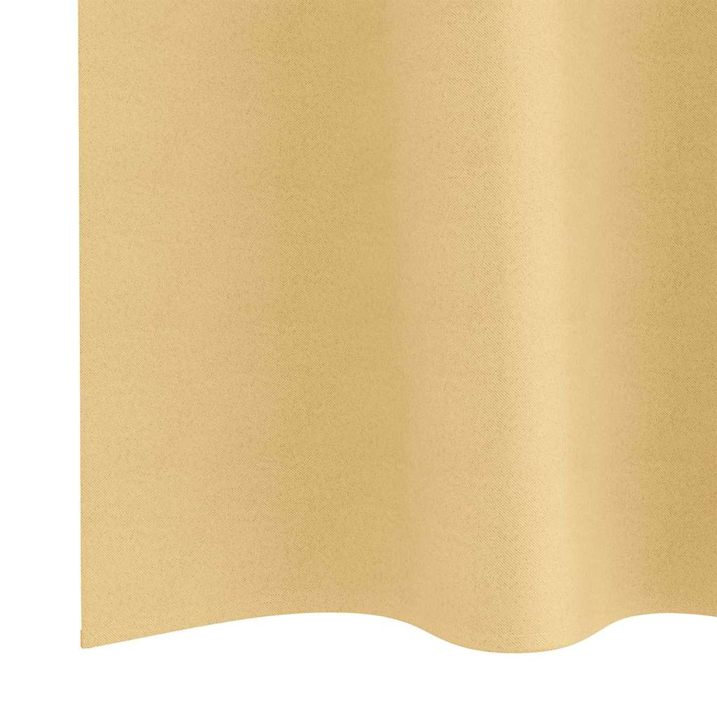 Zavjese za blackout s prstenovima 2 pcs Bež 260 x 140 cm