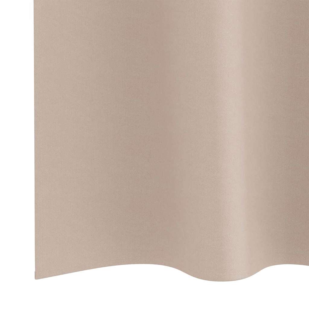 Zavjese za blackout s prstenovima 2 pcs Sivo-smeđa 260 x 140 cm