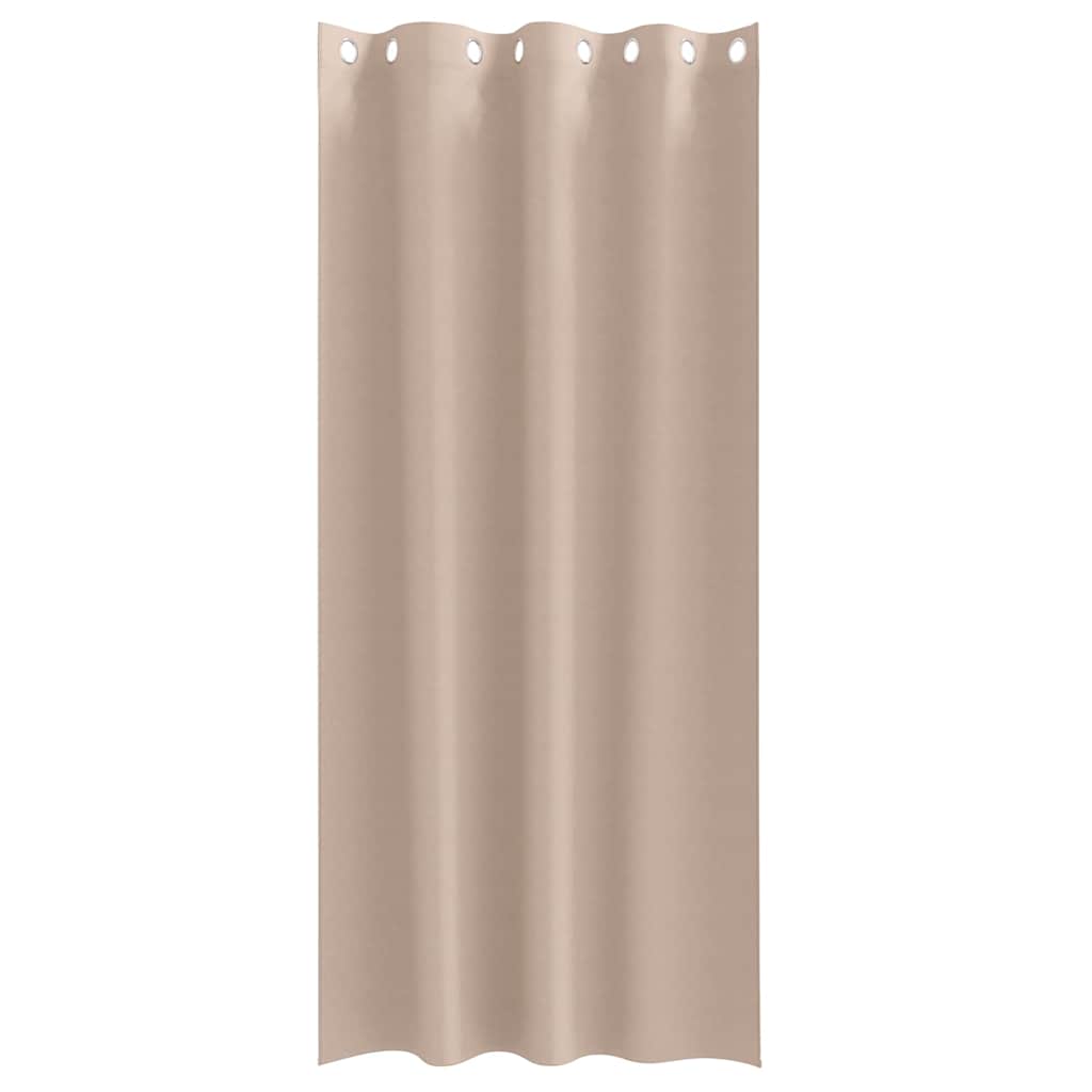 Zavjese za blackout s prstenovima 2 pcs Sivo-smeđa 260 x 140 cm