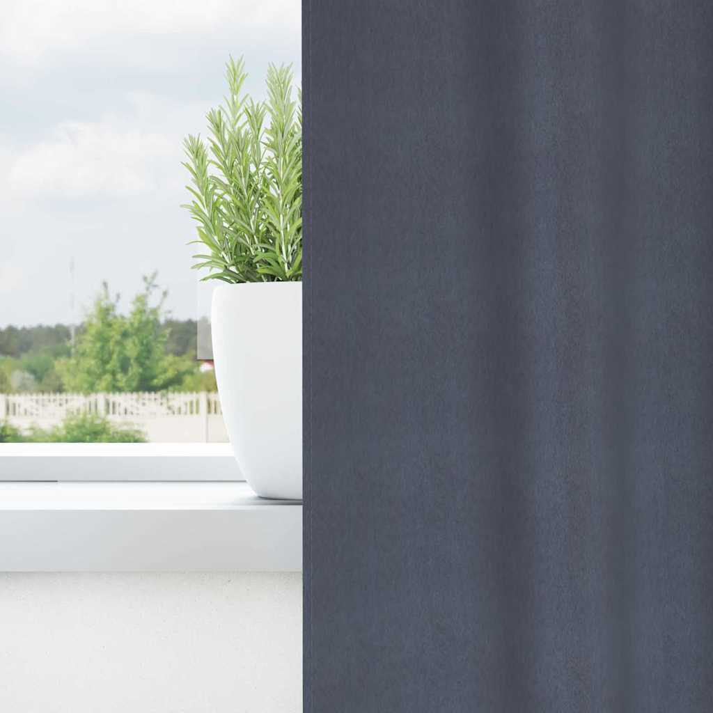 Zavjese za blackout s prstenovima 2 pcs Antracit 175 x 140 cm