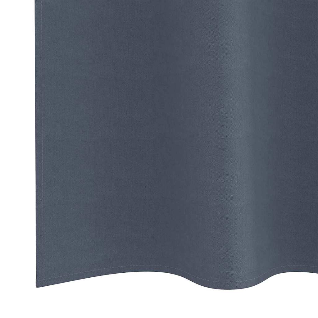 Zavjese za blackout s prstenovima 2 pcs Antracit 260 x 140 cm