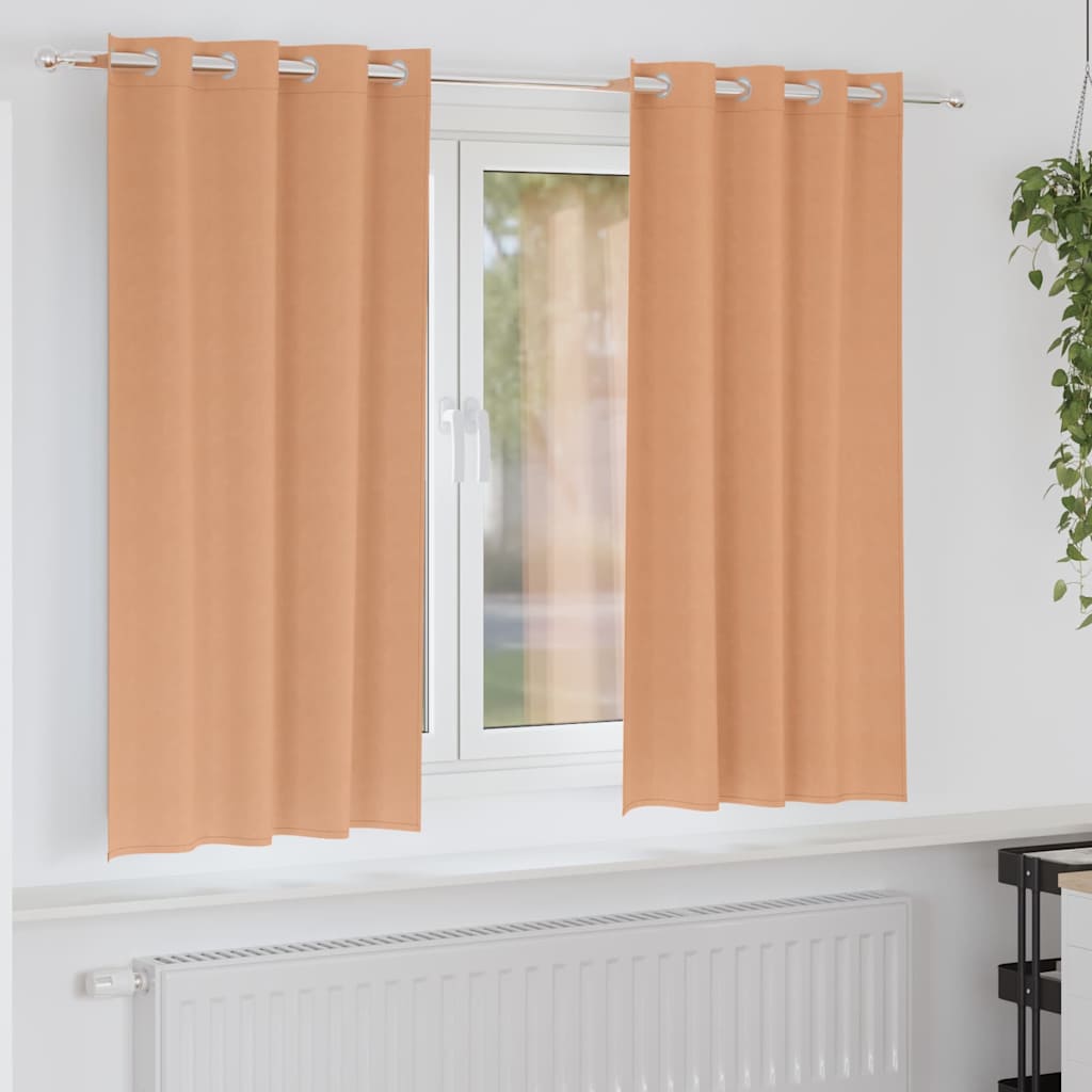 Zavjese za blackout s prstenovima 2 pcs Svijetlosmeđa