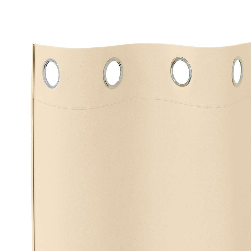 Zavjese za blackout s prstenovima 2 pcs Krema 140 x 140 cm